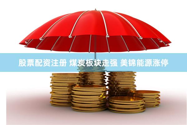 股票配资注册 煤炭板块走强 美锦能源涨停